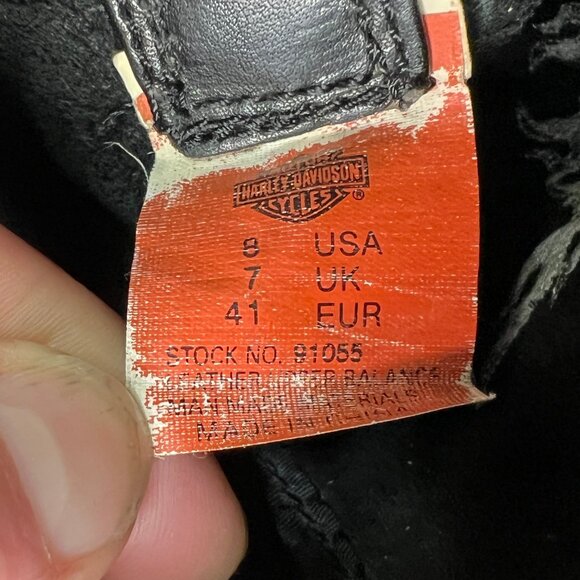 Harley Davidson Harness‎ Boots Men's Size 8 Black Leather Motorcycle Riding Pull - Picture 16 of 16